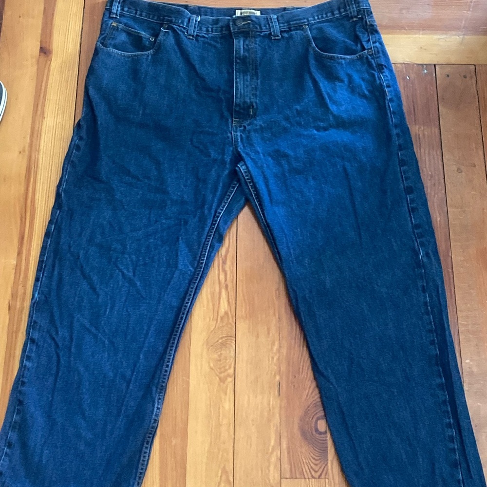 The Foundry Supply Co. Dark Blue Relaxed Men's Big & Tall Jeans 48x30 Like New